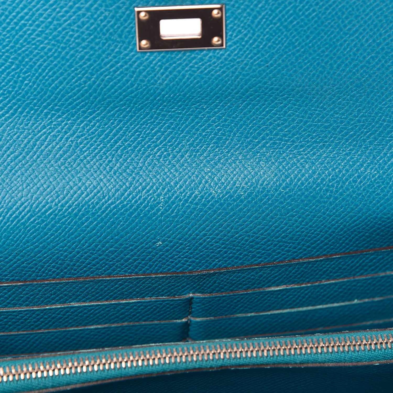 Hermes Epsom Kelly Longue Wallet Bleu Izmir 9 of 10