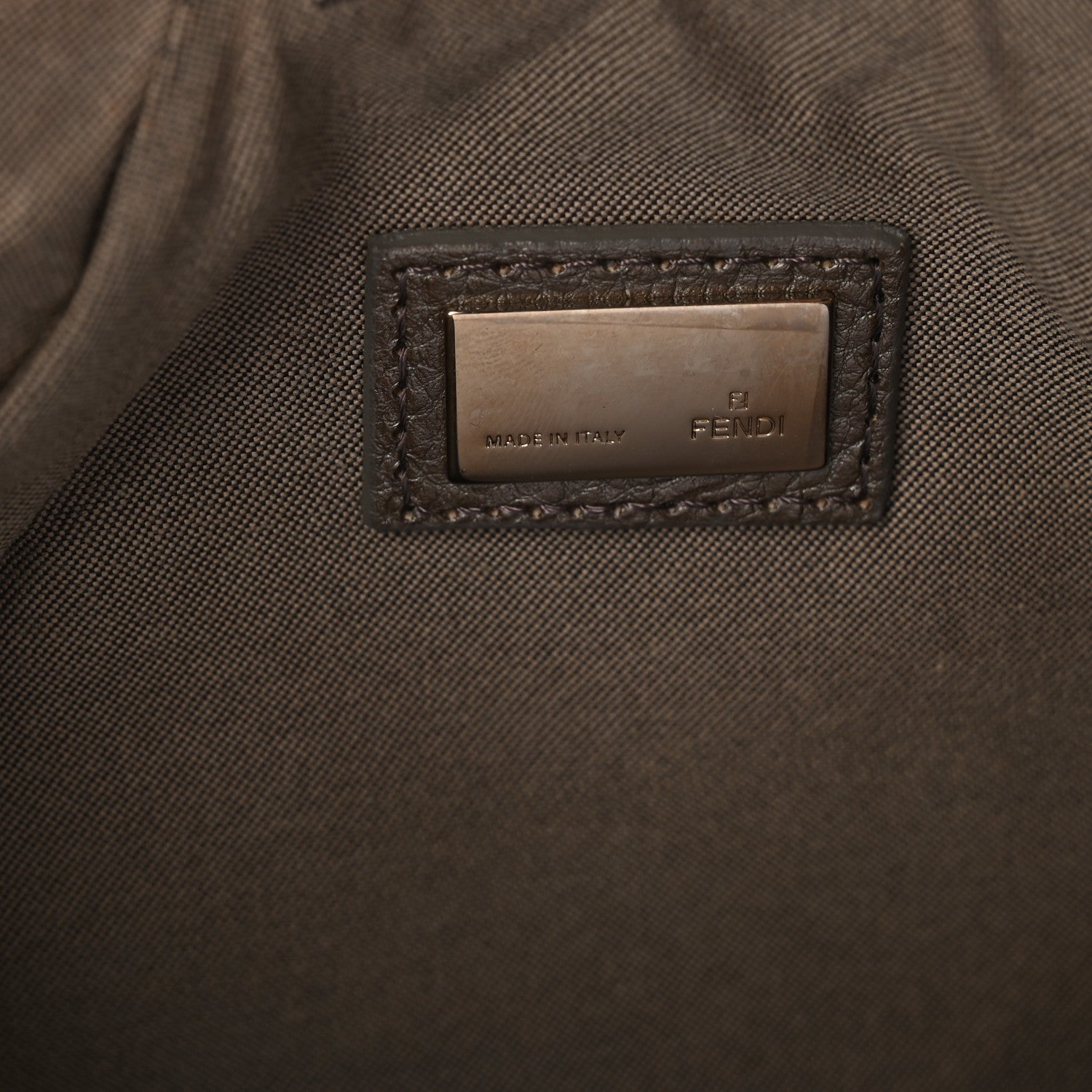 Fendi Zucchino Forever Pochette Brown Blue 5 of 7