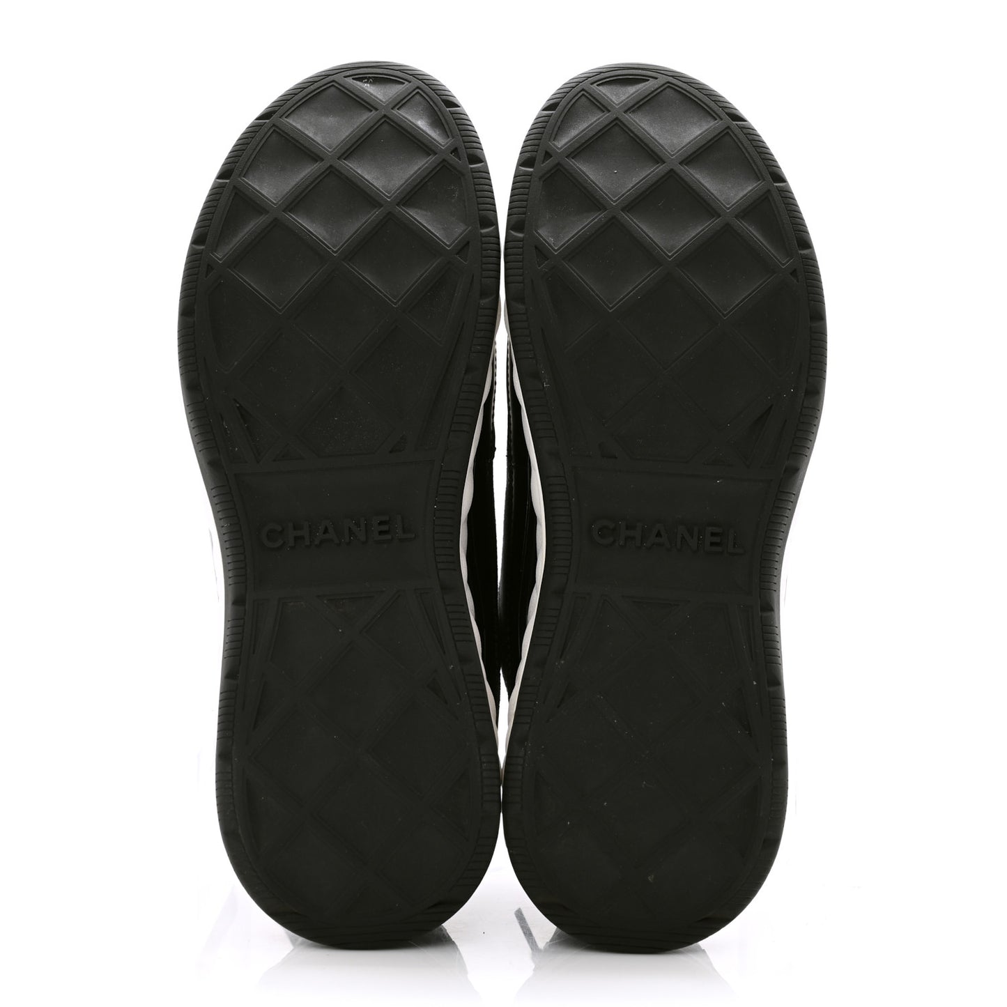 Velvet Calfskin Mixed Fibers CC Sneakers 40 Black