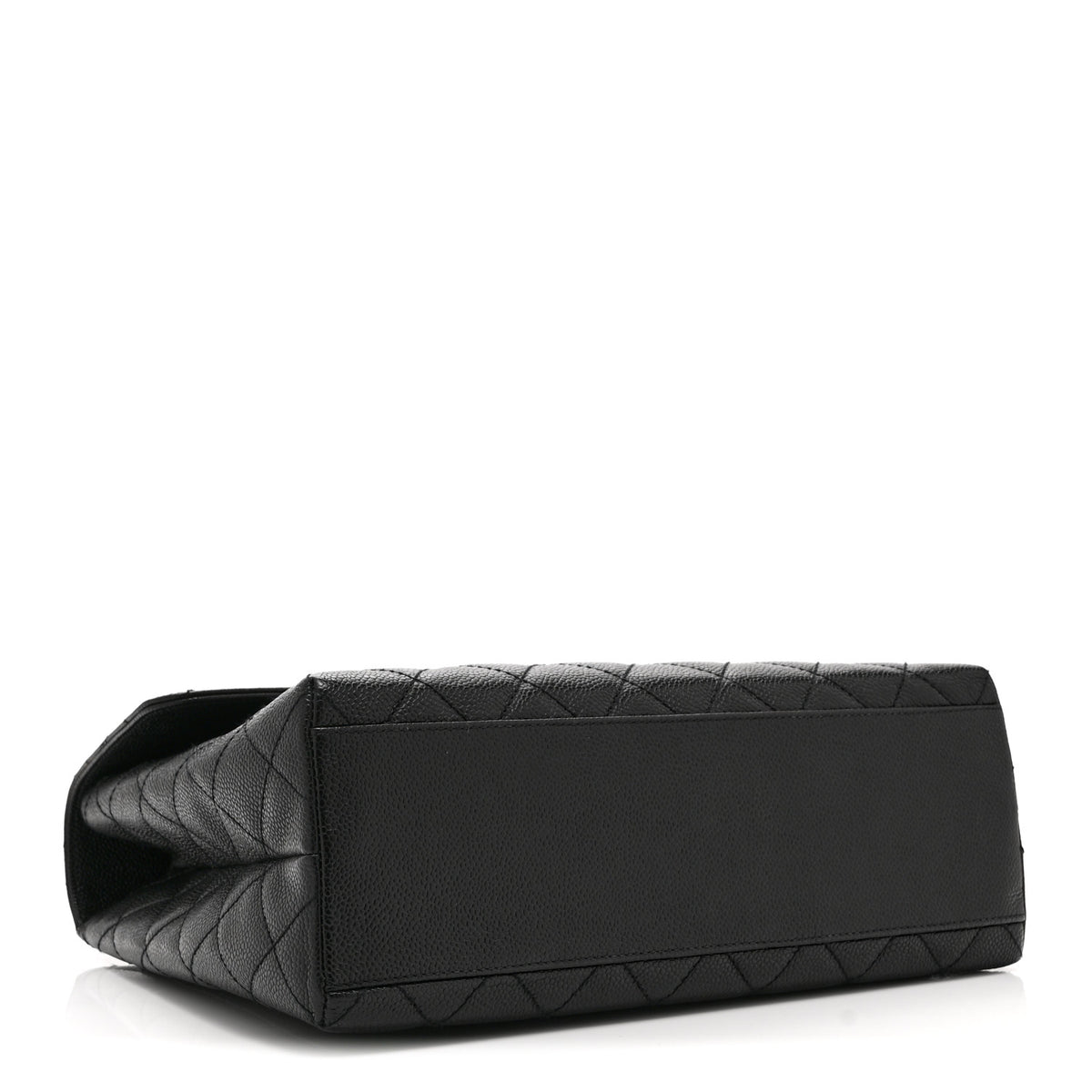 Caviar Quilted Jumbo Kelly Flap Black