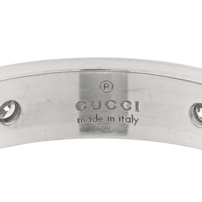 Gucci 18K White Gold Diamond Icon Band Ring 60 9 4 of 6