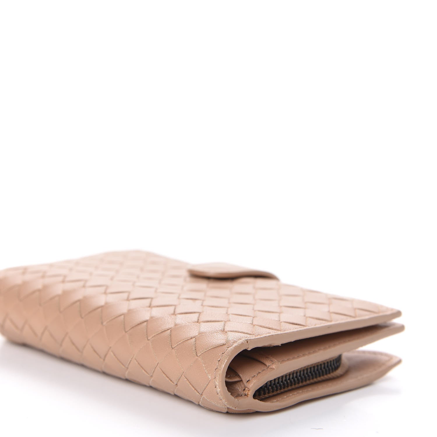 Bottega Veneta Nappa Intrecciato Continental Snap Wallet Dusty Rose 9 of 15