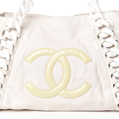 Chanel Calfskin Modern Chain Tote White 10 of 10