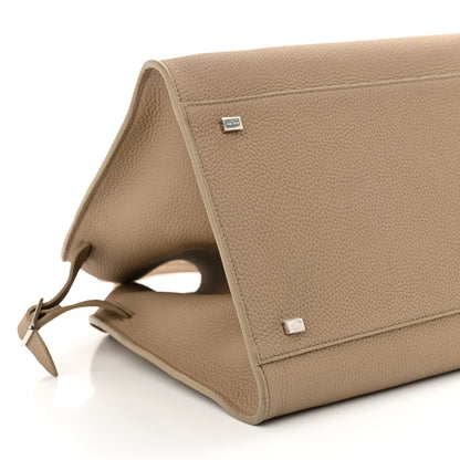 The Row Matte Grained Calfskin Soft Margaux 15 Dark Taupe 8 of 9