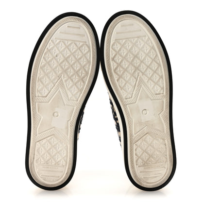 Christian Dior Canvas Oblique Walk'N'Dior Low Top Platform Sneakers 38 Deep Blue 6 of 10