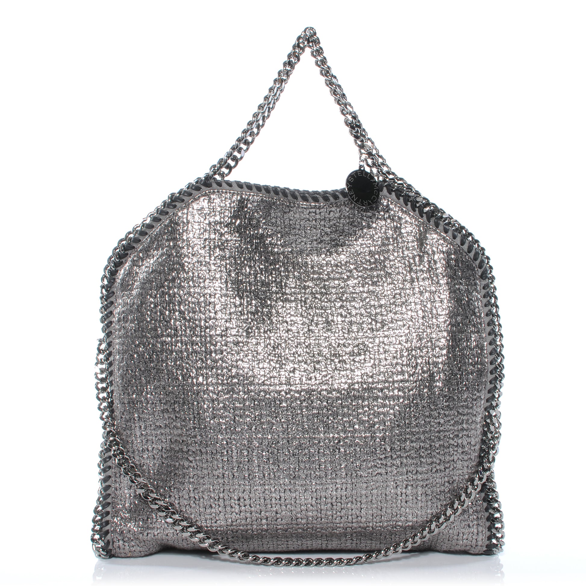 Stella McCartney Woven Boucle Falabella Silver 1 of 6