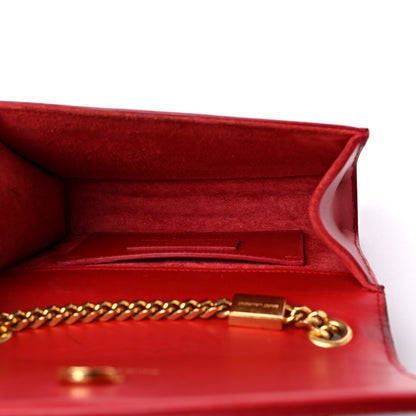 Saint Laurent Calfskin Small Classic Monogram Kate Tassel Satchel Red 5 of 13