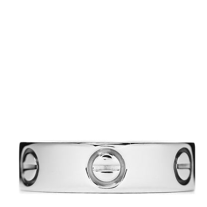 Cartier 18K White Gold 5.5mm LOVE Ring 51 5.75 2 of 3