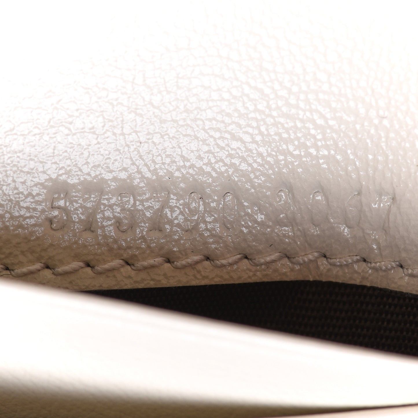 Calfskin Web Rajah Chain Card Case Wallet White