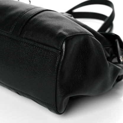 Prada Royal Calf Easy Foldover Pushlock Satchel Black 10 of 12
