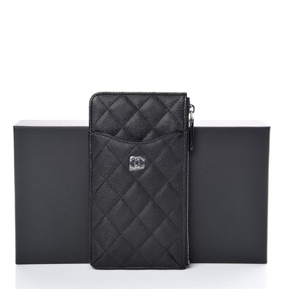 Chanel Caviar Quilted Classic Flat Wallet Pouch Black 8 of 8