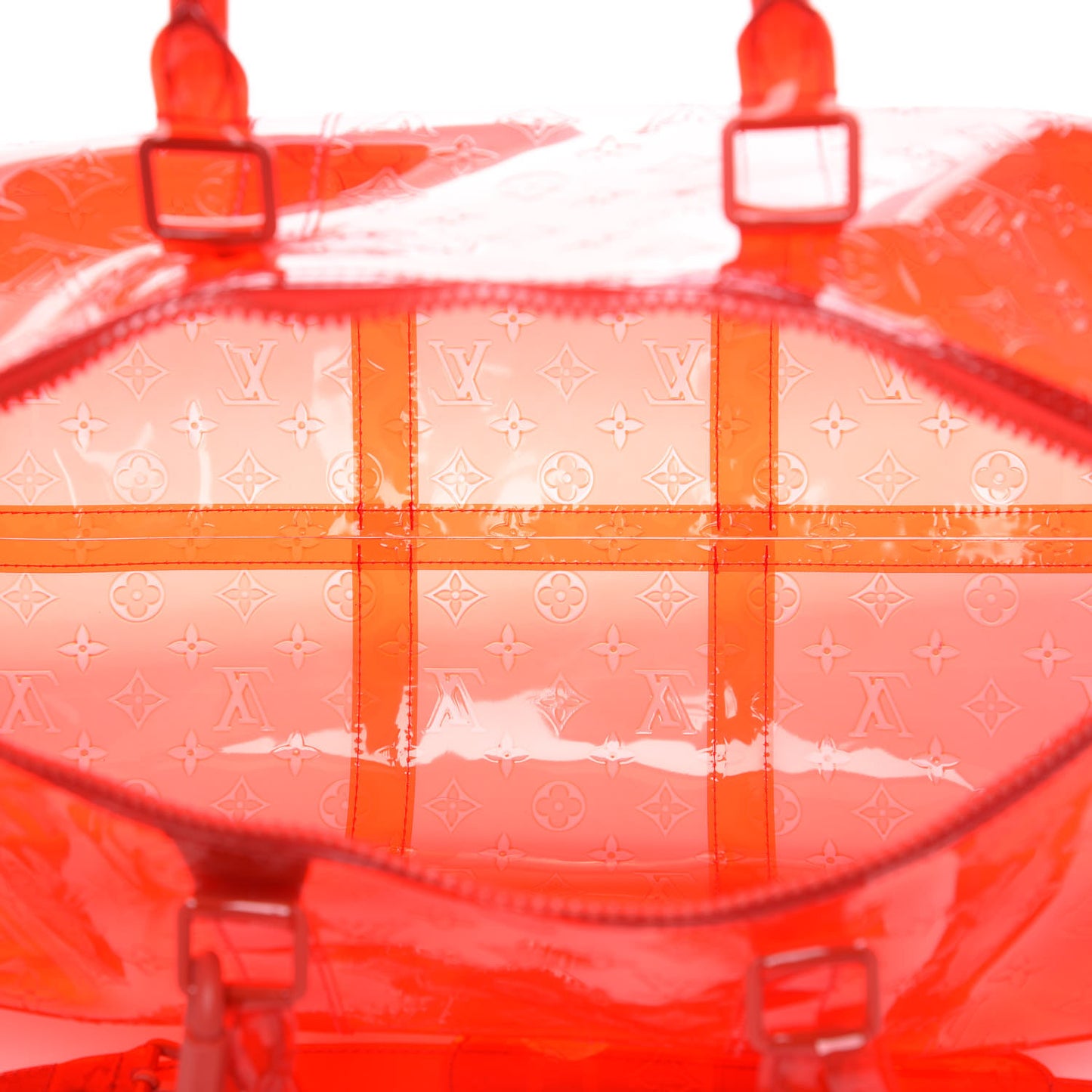 PVC Monogram Keepall Bandouliere 50 Grenadine Red
