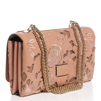 Valentino Garavani Lambskin Lace Girello Flap Blush 3 of 8