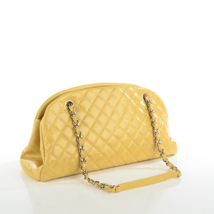 Chanel Glazed Calfskin Quilted Medium Just Mademoiselle Yellow 3 of 7