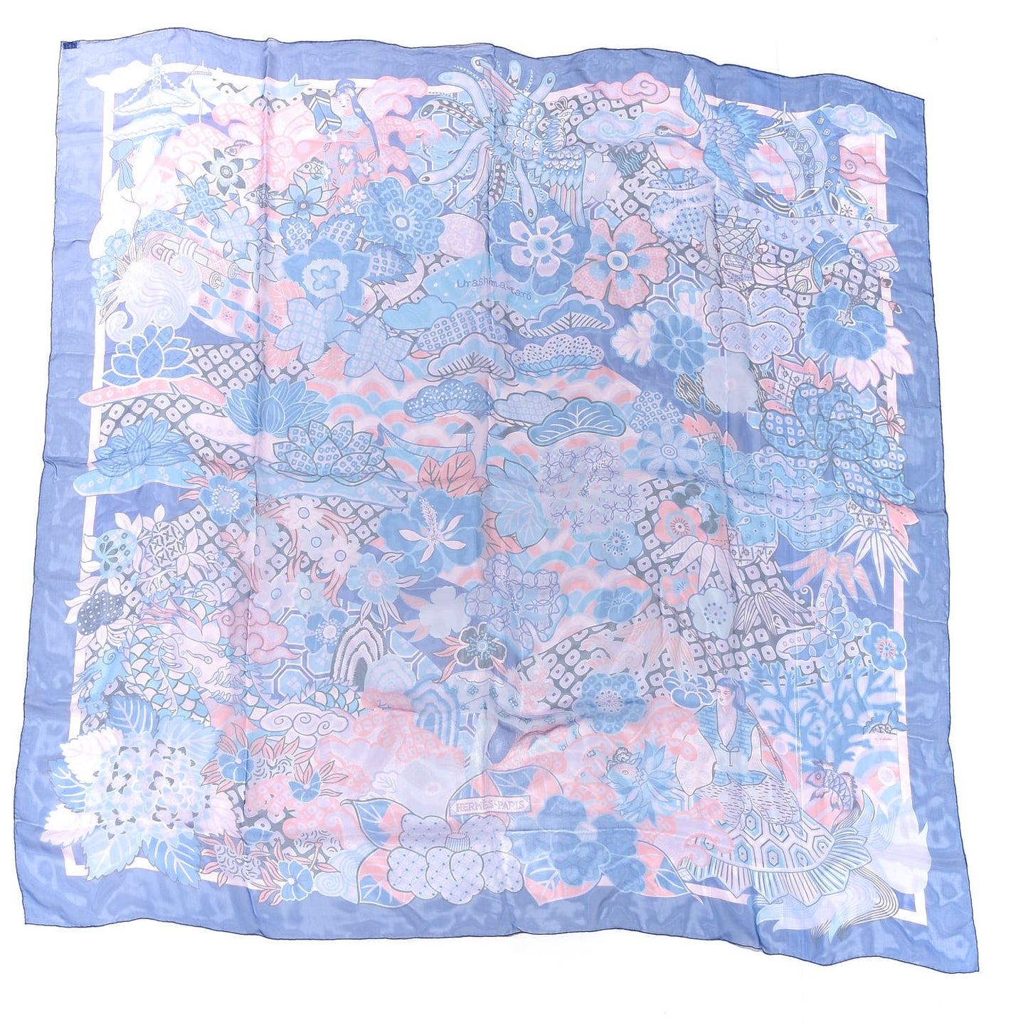 Silk Mousseline Urashima Taro Shawl 140