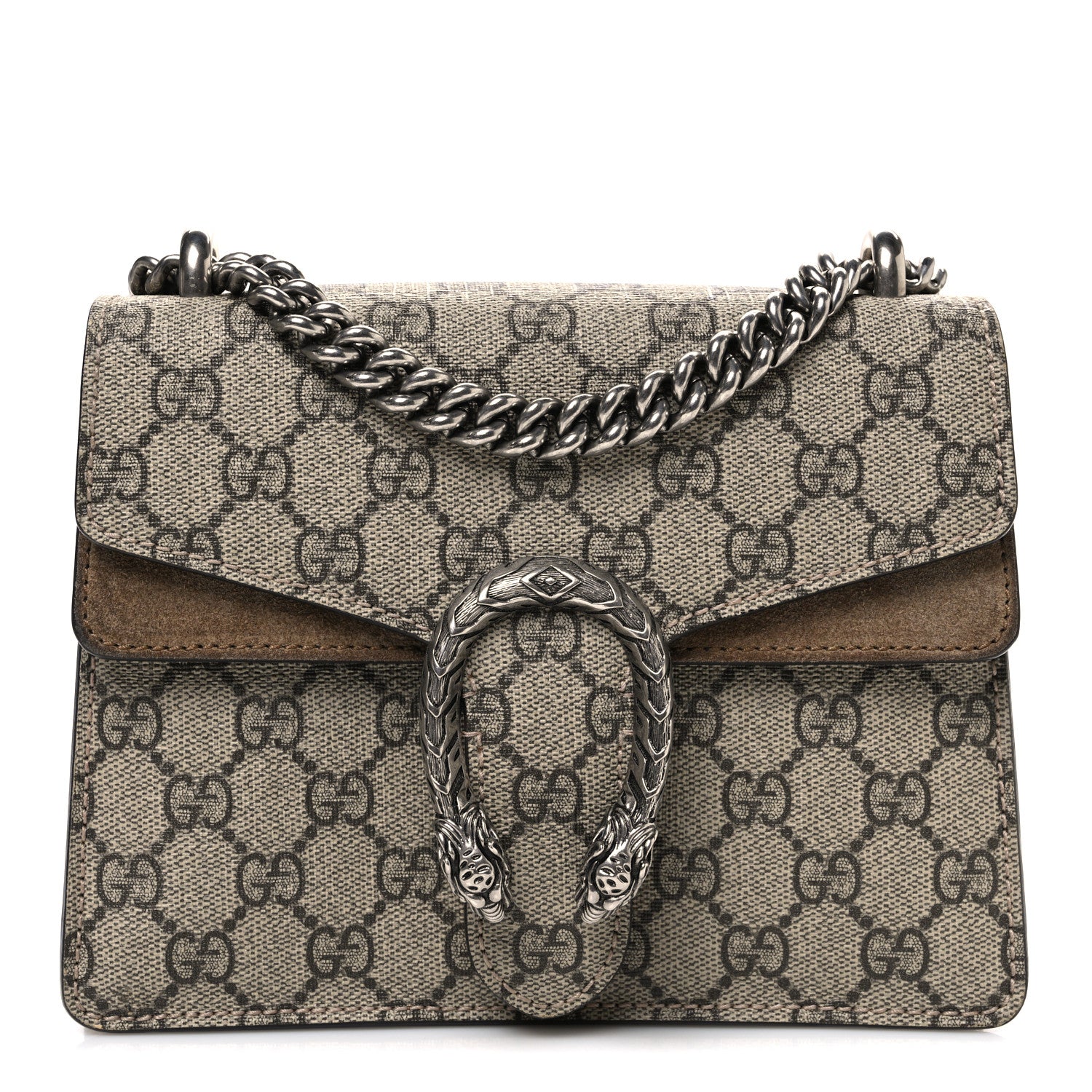 Gucci GG Supreme Monogram Mini Dionysus Shoulder Bag Taupe 1 of 10