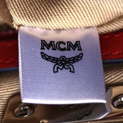 MCM Visetos Medium Essential Boston Bag Red 7 of 14