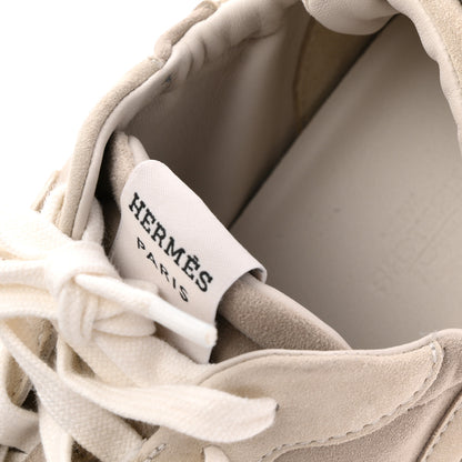 Hermes Suede Goatskin Jet Sneakers 38.5 Beige Esquisse Glaise 10 of 10