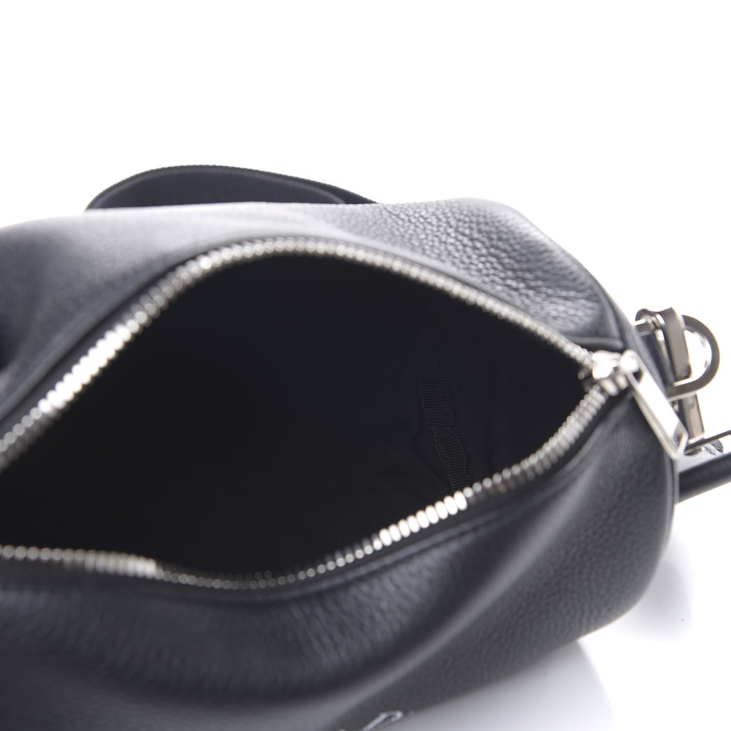 Christian Dior HOMME Grained Calfskin Mens Roller Pouch Black 4 of 8