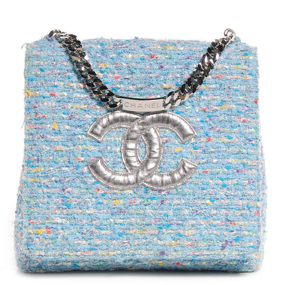 Chanel Tweed CC Flap Bag Blue 1 of 8