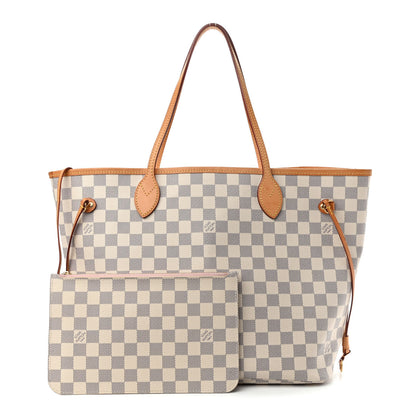 Louis Vuitton Damier Azur Neo Neverfull MM Rose Ballerine 3 of 13