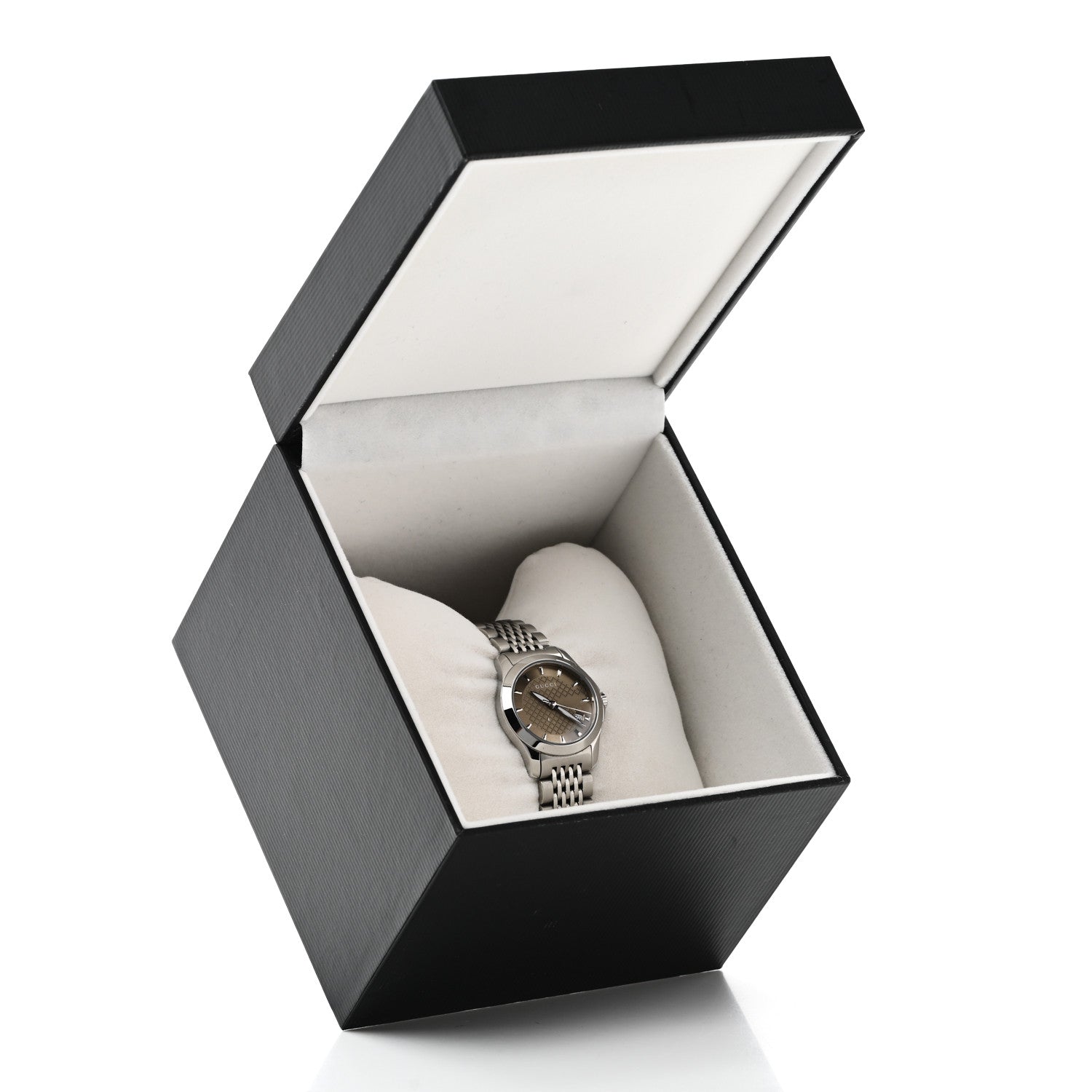 Gucci Stainless Steel 27mm G-Timeless Quartz Watch Brown 5 of 5