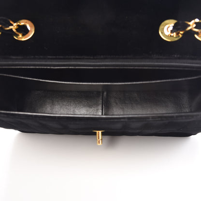 Chanel Velvet Vertical Quilted Jumbo Single Flap Black 5 of 11