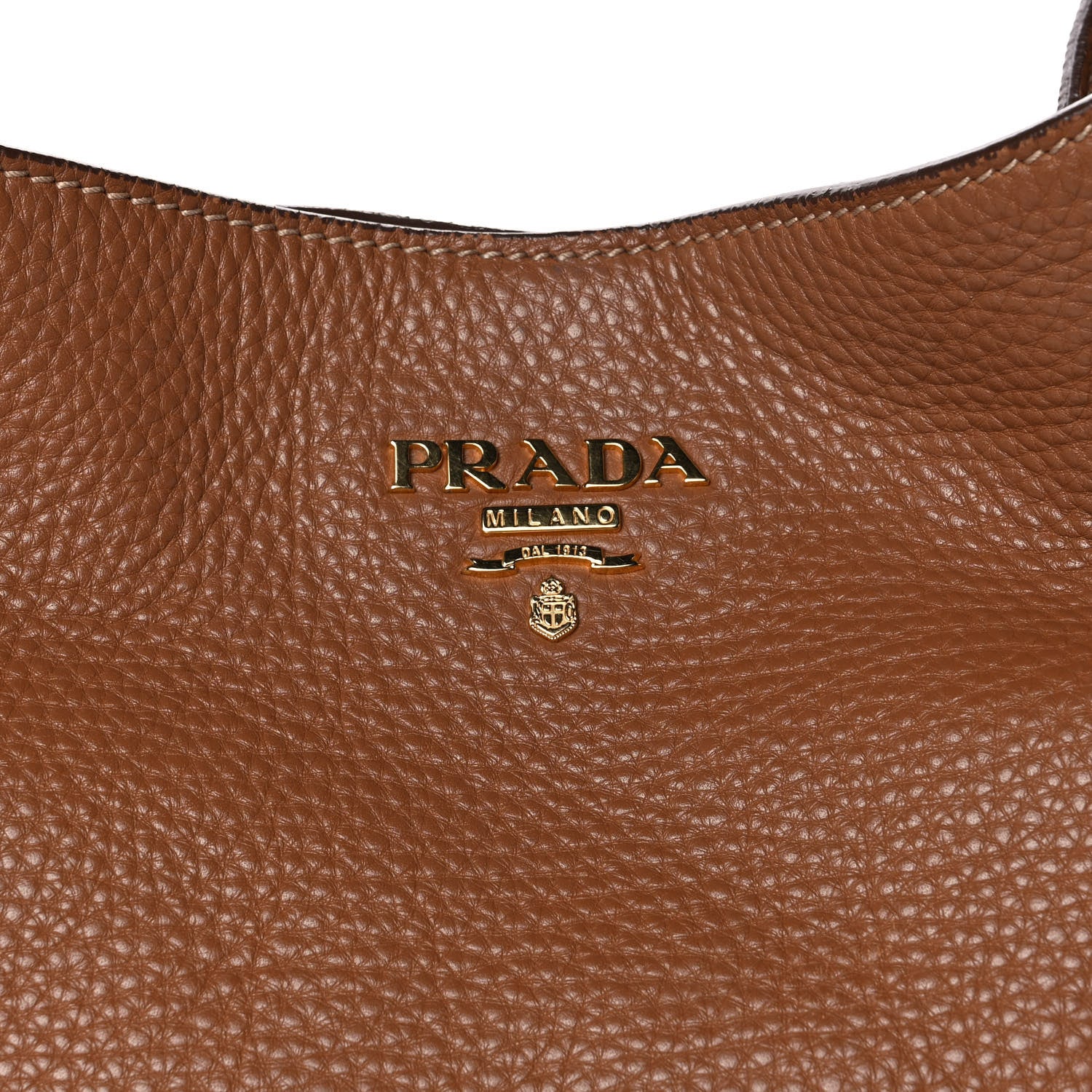 Prada Vitello Daino Side Pocket Hobo Cuoio 7 of 9