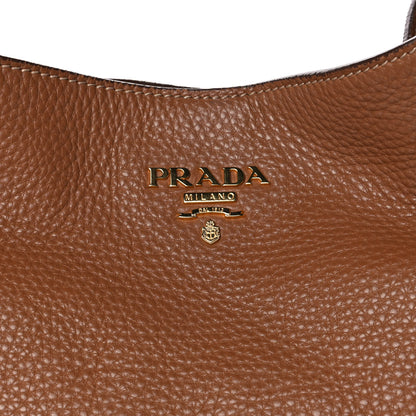 Prada Vitello Daino Side Pocket Hobo Cuoio 7 of 9