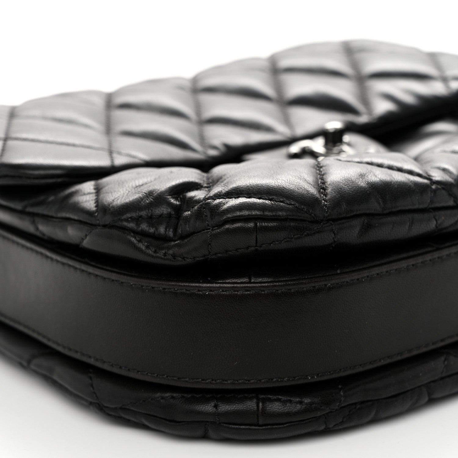 Chanel Lambskin Quilted Large Chanel 3 Flap Black 8 of 10