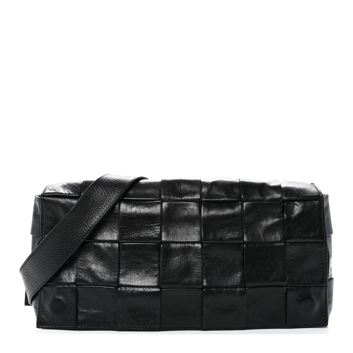 Bottega Veneta Paper Calfskin Intrecciato Stretch Cassette Black 1 of 12