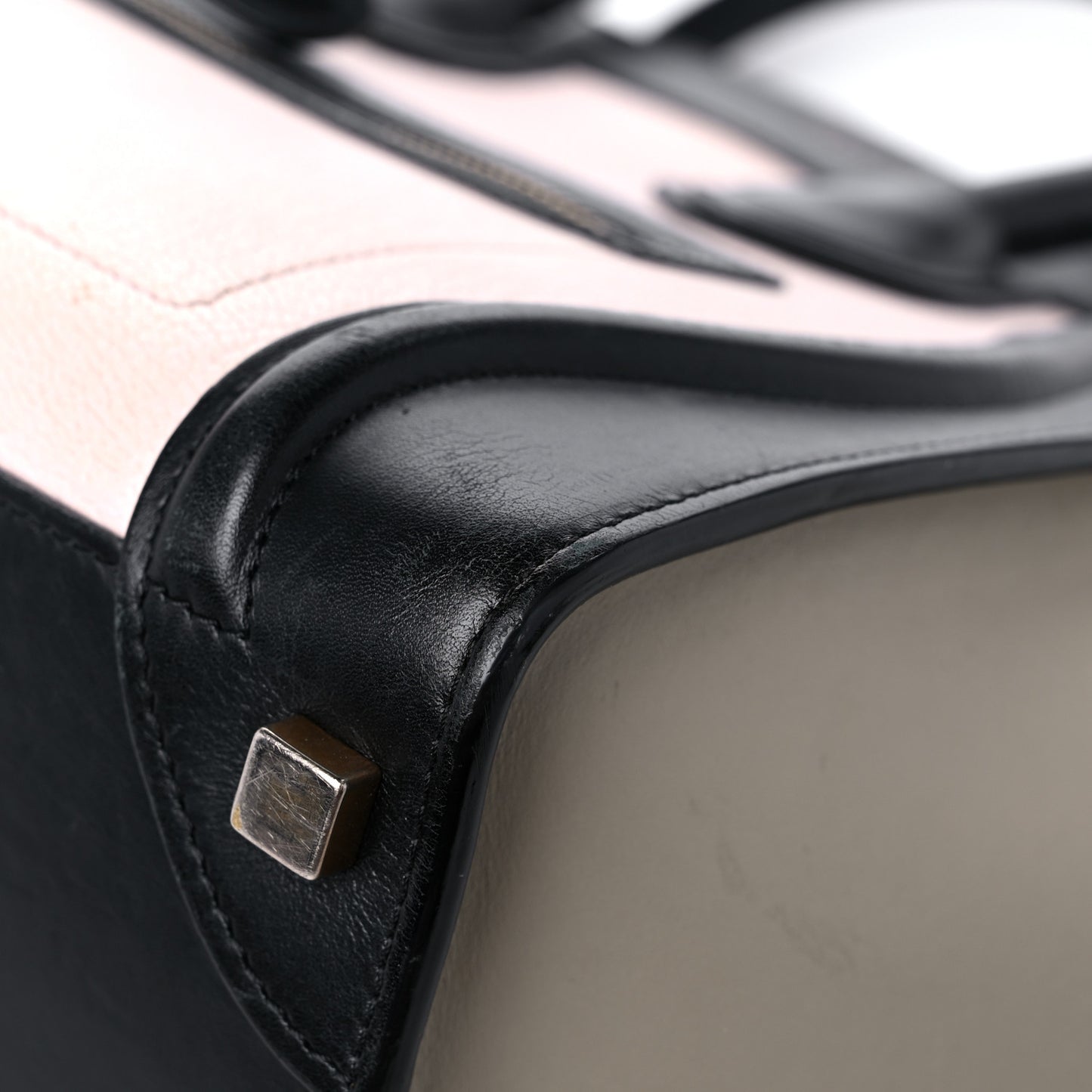 Goatskin Smooth Calfskin Micro Tri-Color Luggage Olive