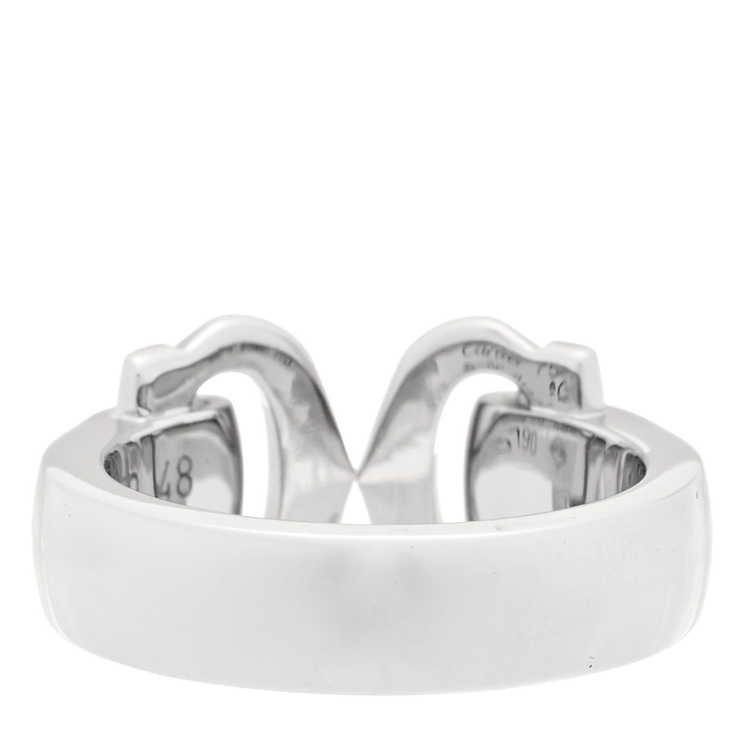 Cartier 18K White Gold Diamond C De Cartier Ring 48 4.5 3 of 4