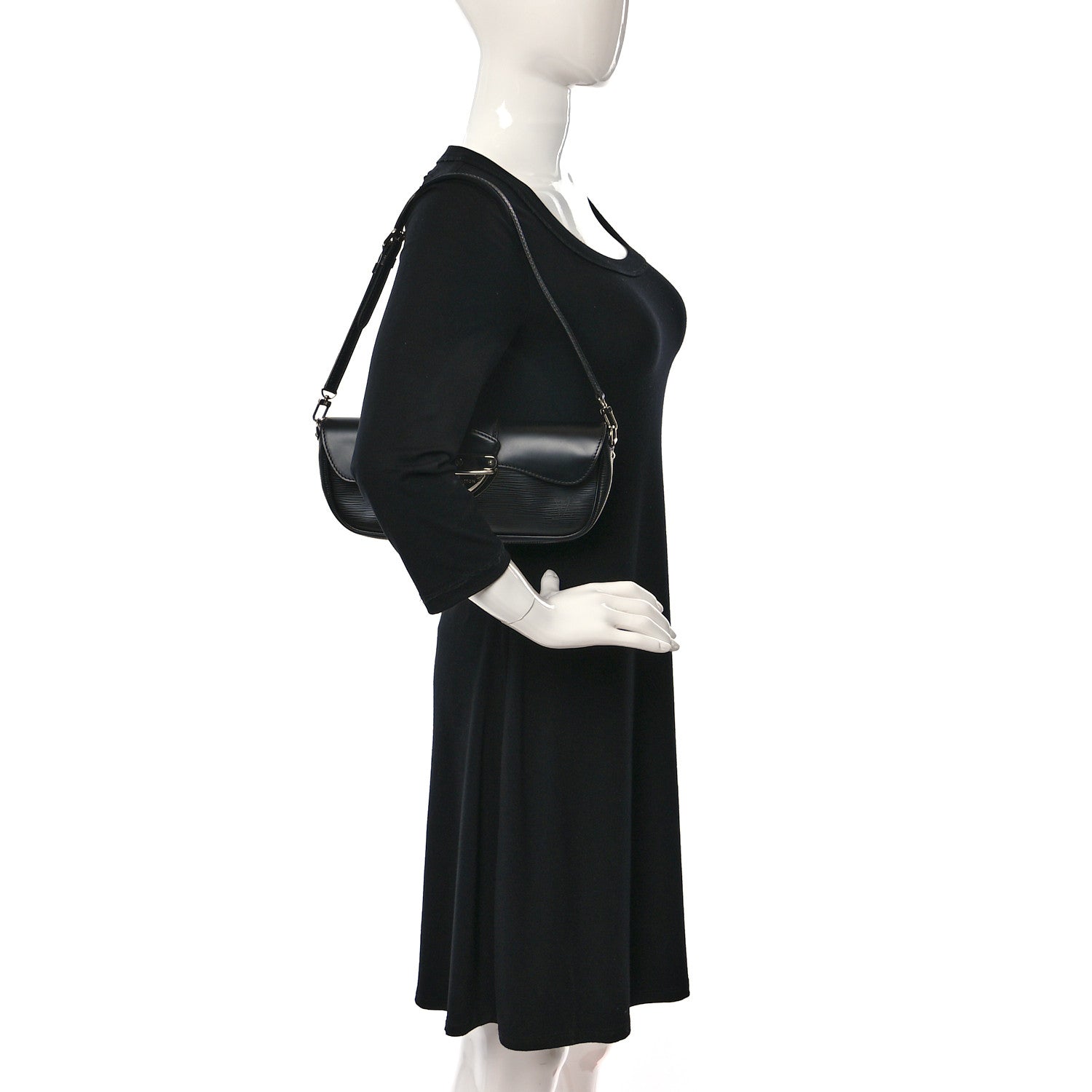 Louis Vuitton Epi Montaigne Clutch Black 2 of 8