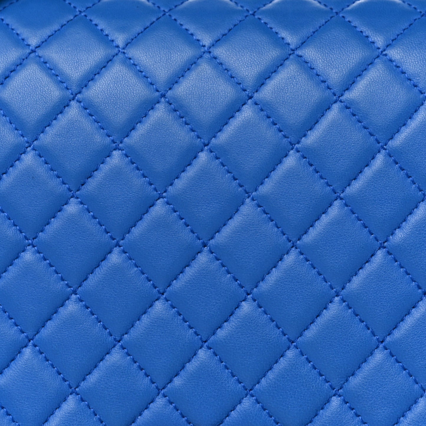 Lambskin Quilted New Medium Boy Flap Blue