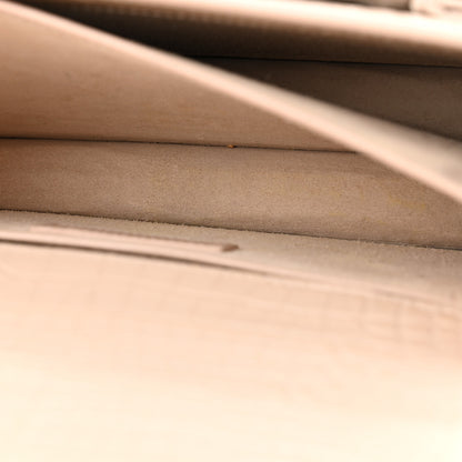 Saint Laurent Calfskin Crocodile Embossed Medium Monogram Sunset Rose Antic 6 of 14