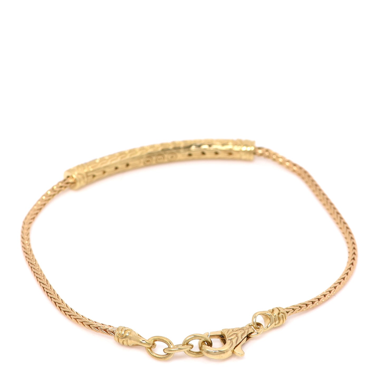 18K Yellow Gold Diamond Classic Chain Station Bracelet