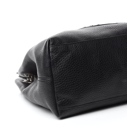 Gucci Pebbled Calfskin Studded Medium Soho Chain Shoulder Bag Black 6 of 13