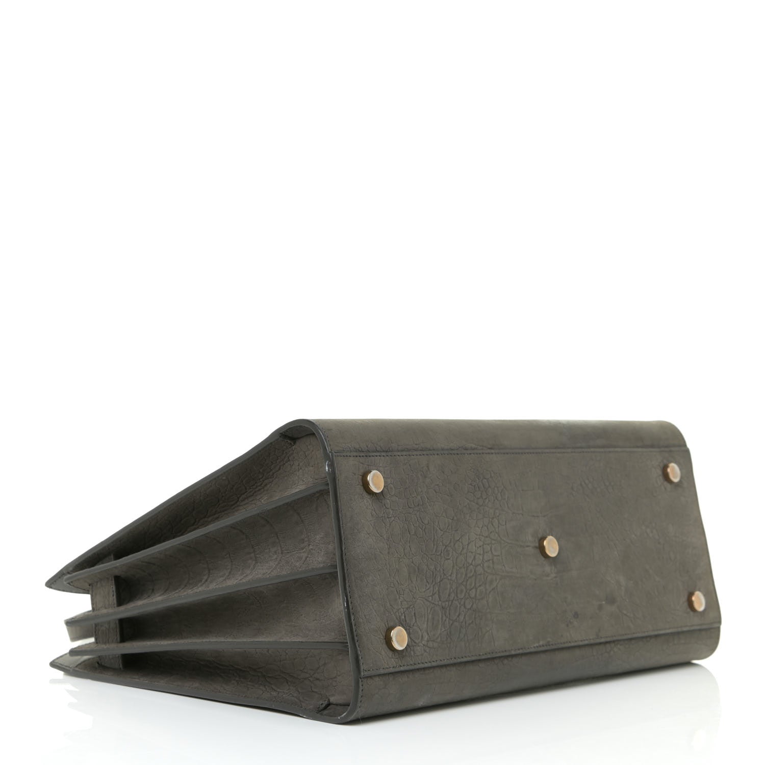 Saint Laurent Crocodile Embossed Nubuck Small Sac De Jour Dark Anthracite 4 of 28