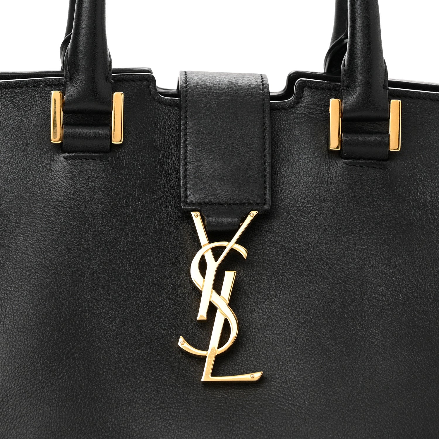 Saint Laurent Calfskin Small Monogram Cabas Black 8 of 12