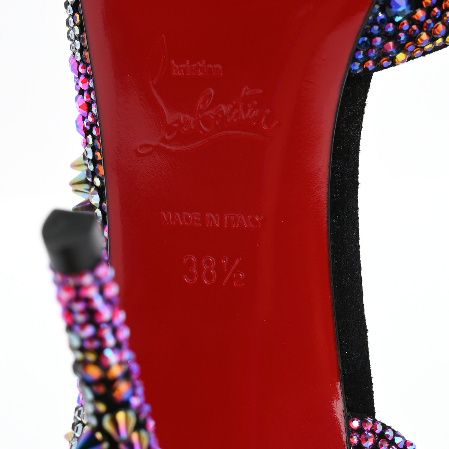 Milky Suede Iriza Bling Bang 100 Pumps 38.5 Black Multicolor