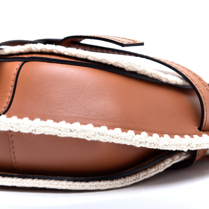 Loewe Calfskin Crochet Trim Small Gate Crossbody Bag Tan 7 of 10