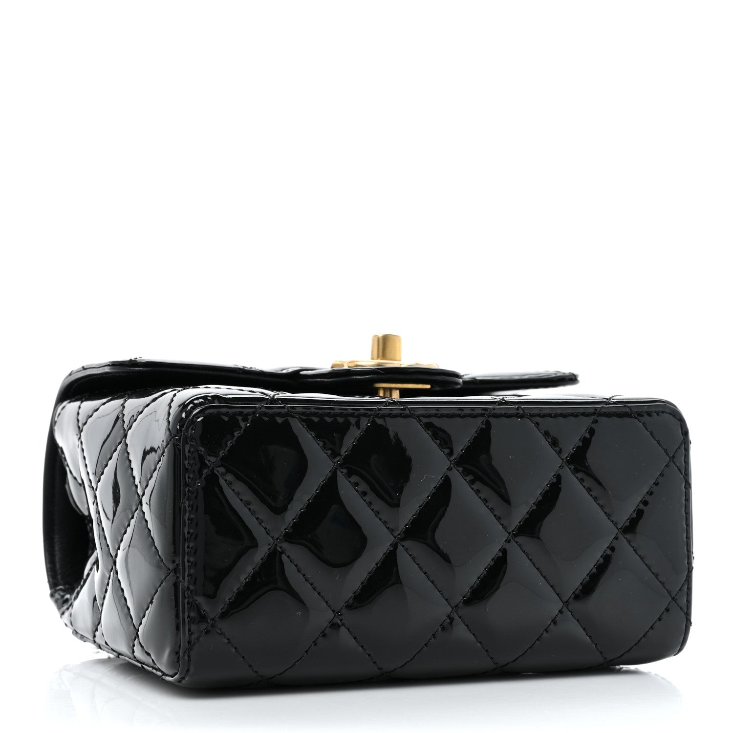 Chanel Patent Calfskin Quilted Mini Square Flap Black 4 of 10