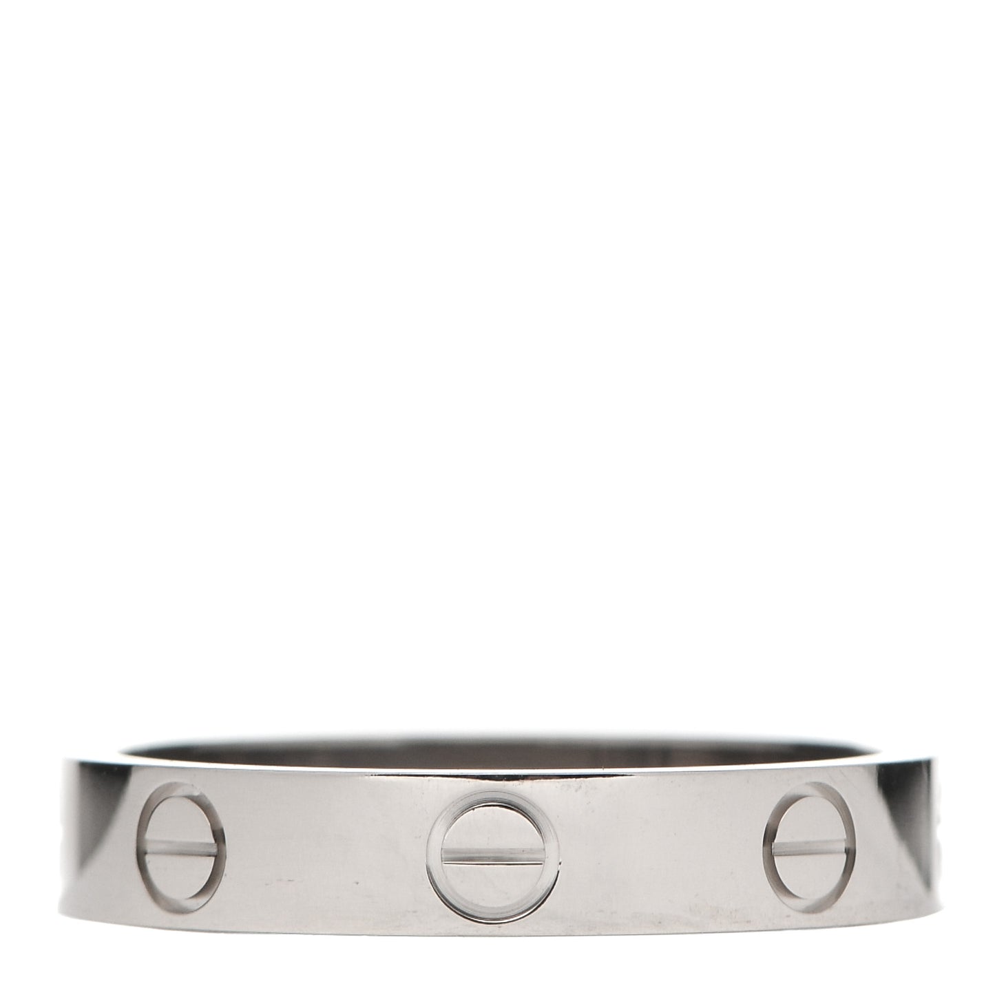 18K White Gold 3.5mm LOVE Wedding Band Ring 54 6.75