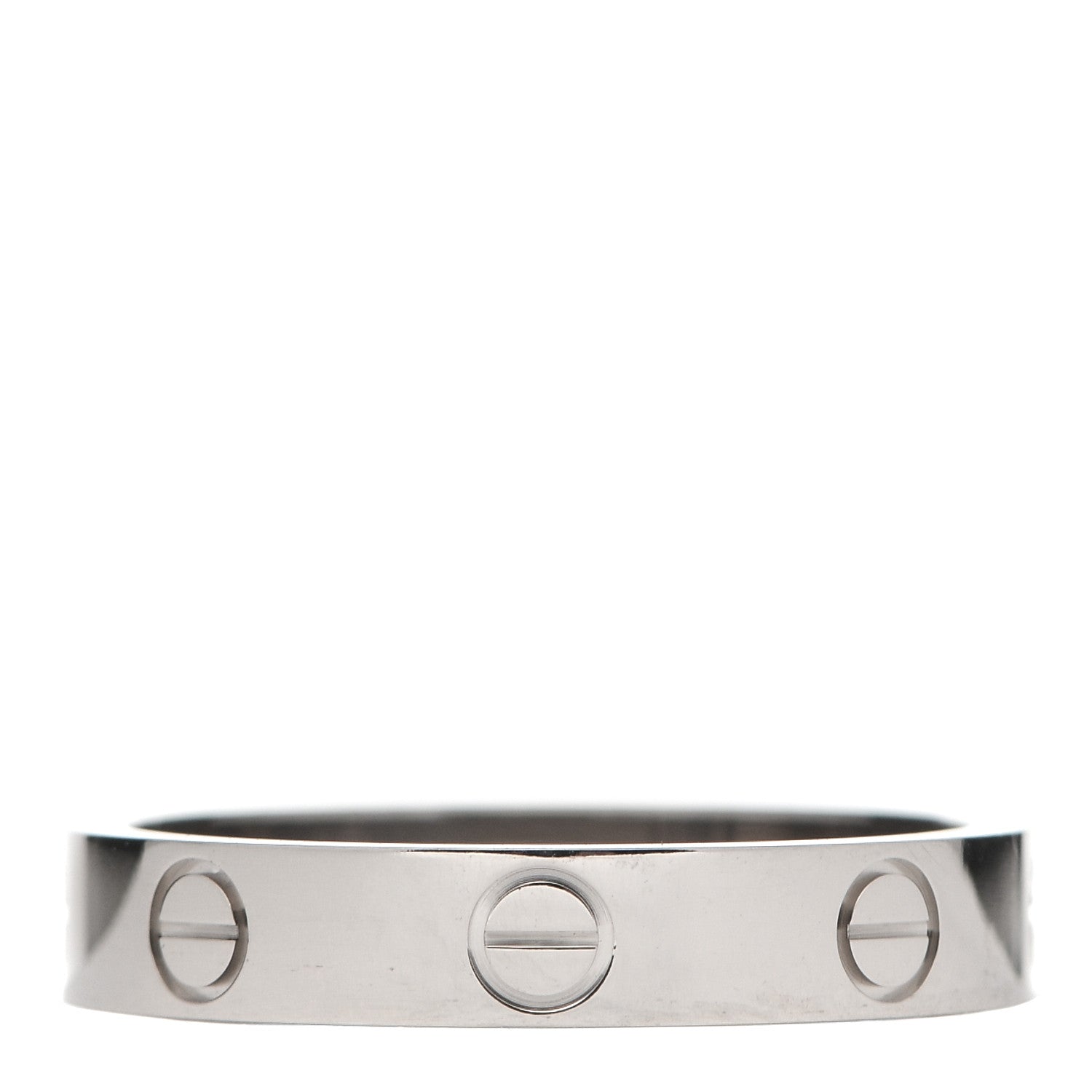 Cartier 18K White Gold 3.5mm LOVE Wedding Band Ring 54 6.75 3 of 6