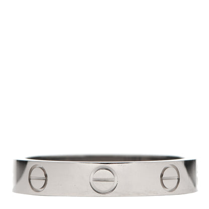 Cartier 18K White Gold 3.5mm LOVE Wedding Band Ring 54 6.75 3 of 6