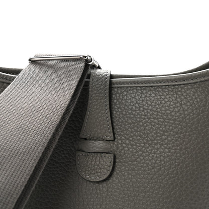 Hermes Taurillon Clemence Evelyne III PM Gris Meyer 8 of 11