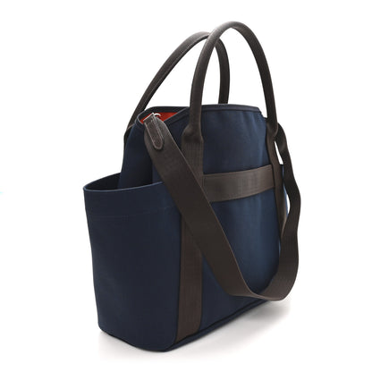 Hermes Canvas The Grooming Bag Bleu Navy Feu 4 of 11