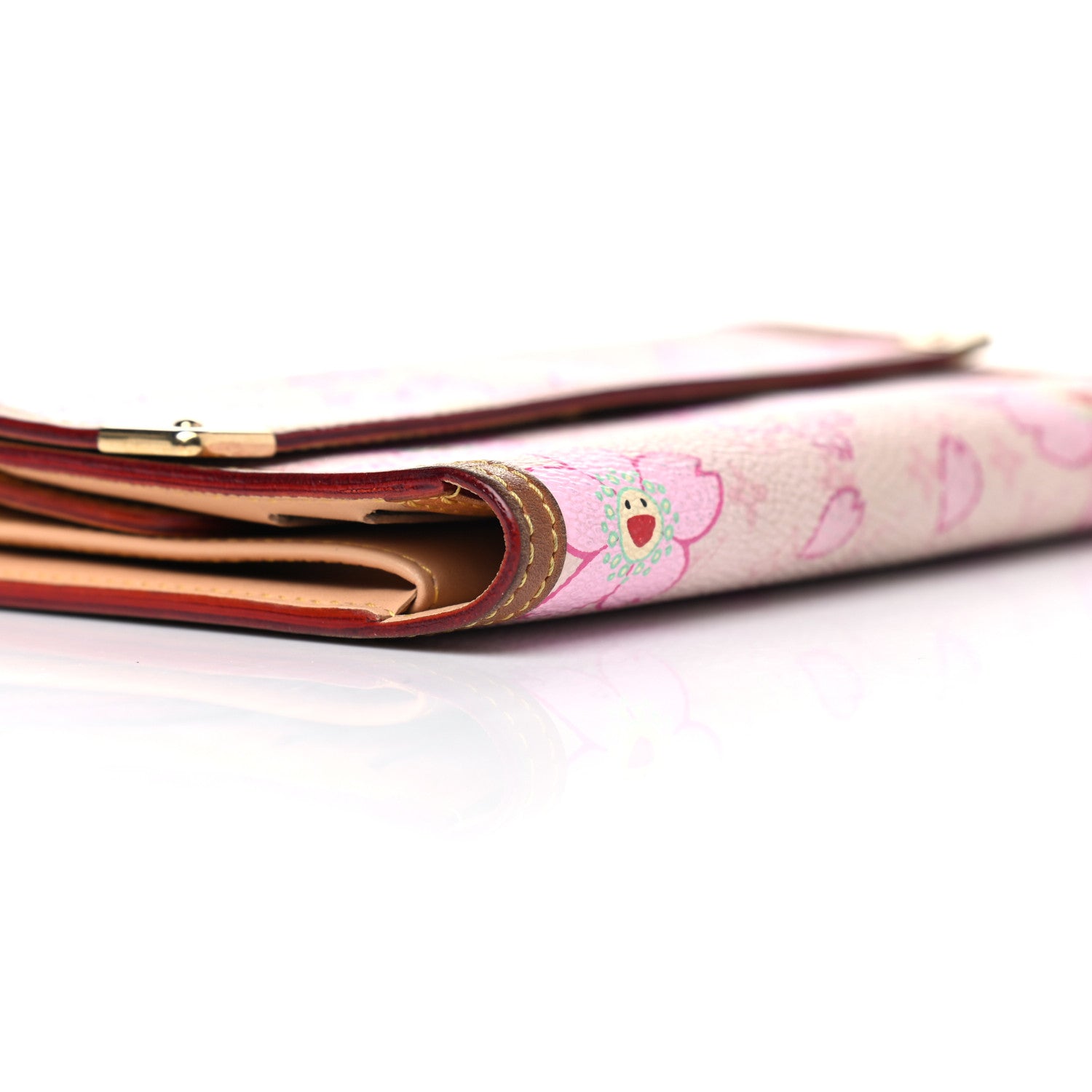 Louis Vuitton Monogram Cherry Blossom Porte Tresor International Wallet Pink 9 of 13