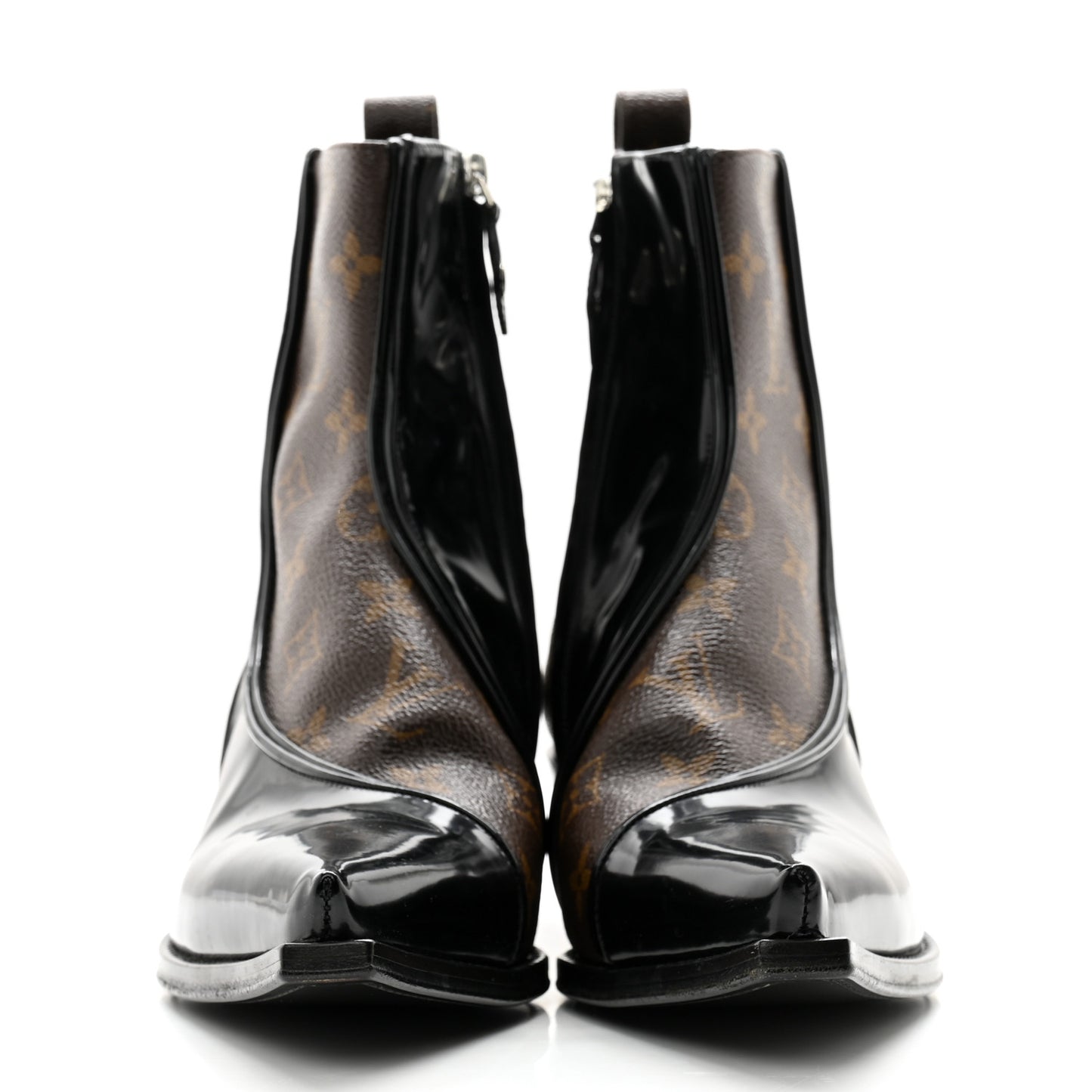 Patent Monogram Matador Ankle Boots 39 Black